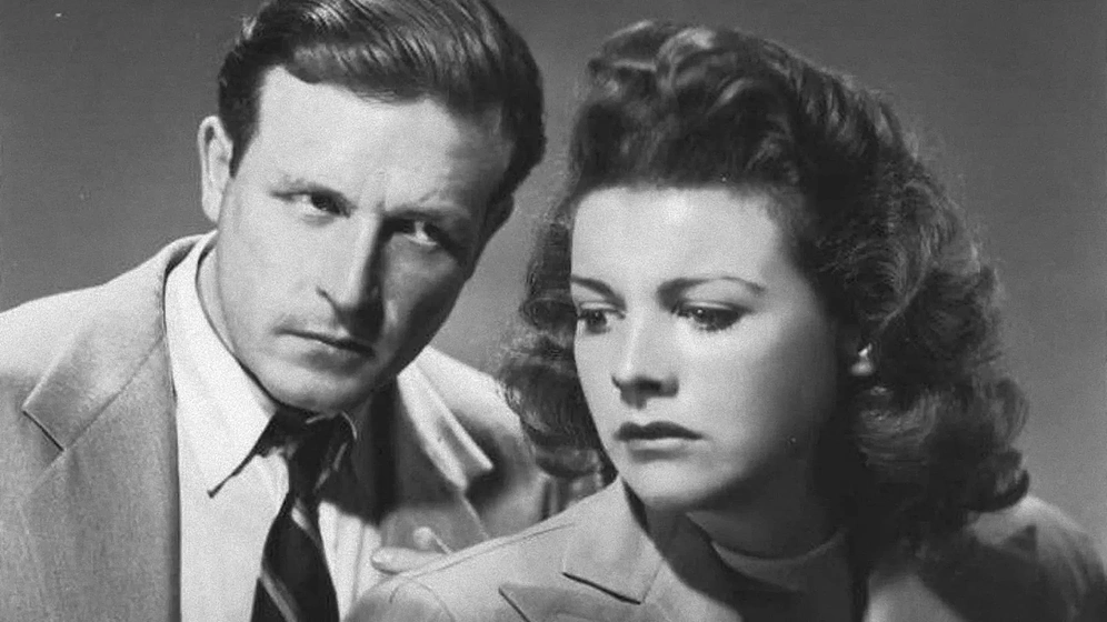 Lawrence Tierney y Nan Leslie en Amenaza Diabólica (Autostop al Infierno)