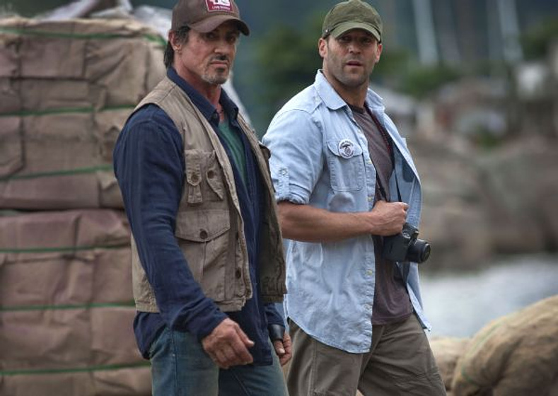 Sylvester Stallone y Jason Statham en Los Mercenarios