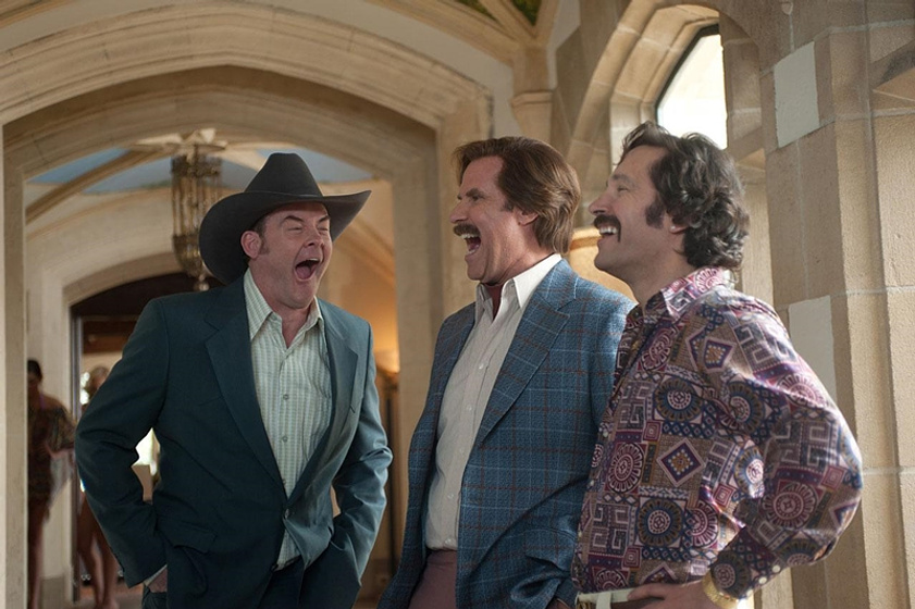 Will Ferrell, Paul Rudd y David Koechner en Los Amos de la Noticia