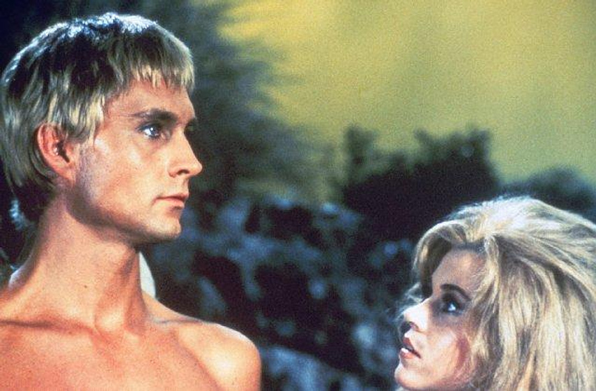 Jane Fonda y John Phillip Law en Barbarella, la Venus del Espacio