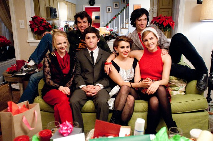 Emma Watson, Mae Whitman, Logan Lerman, Ezra Miller, Erin Wilhelmi y Adam Hagenbuch en Las Ventajas de Ser un Marginado