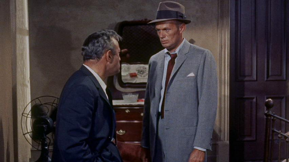 Richard Widmark y Lee J. Cobb en La Trampa