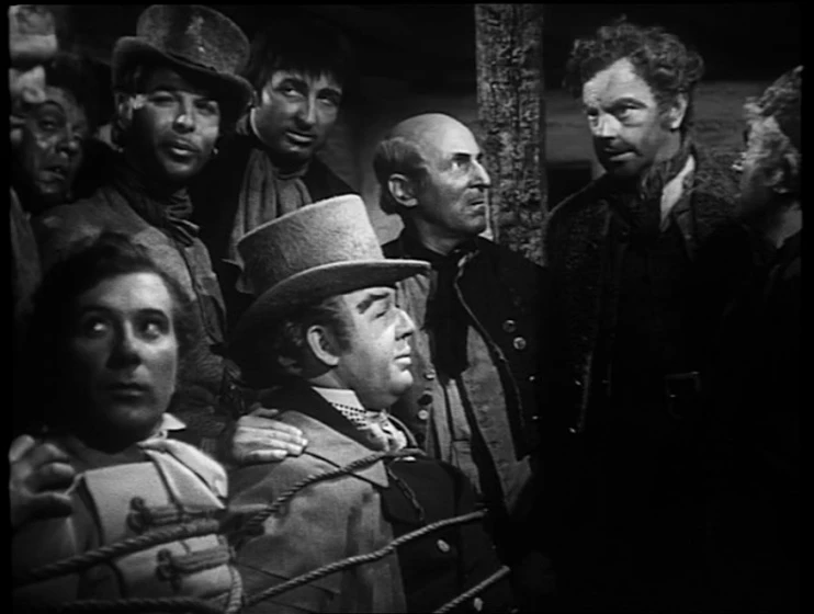 Charles Laughton, Leslie Banks y Robert Newton en posada-jamaica
