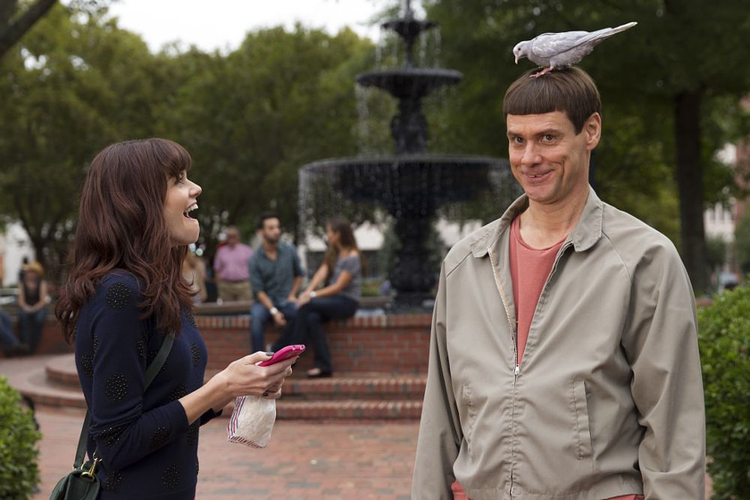Jim Carrey y Rachel Melvin en Dos tontos todavía más tontos