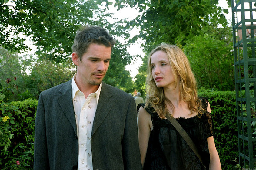 Ethan Hawke y Julie Delpy en Antes del Atardecer