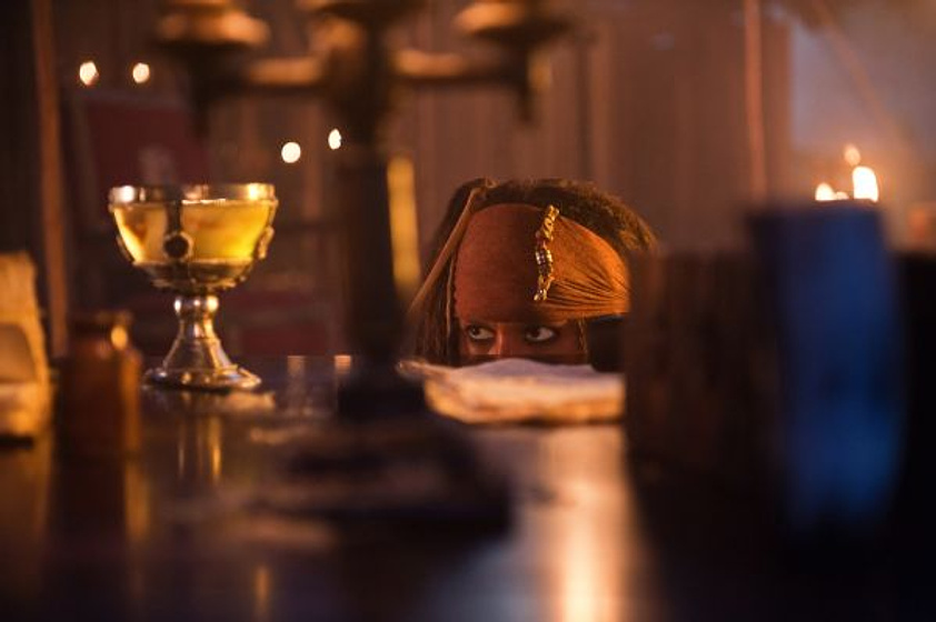 Johnny Depp en Piratas del Caribe: En Mareas Misteriosas