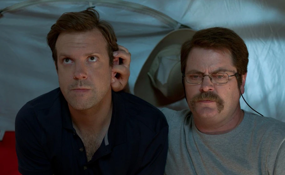 Nick Offerman y Jason Sudeikis en somos-los-miller