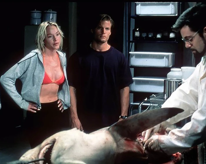 Casper Van Dien y Jenny McShane en shark-attack