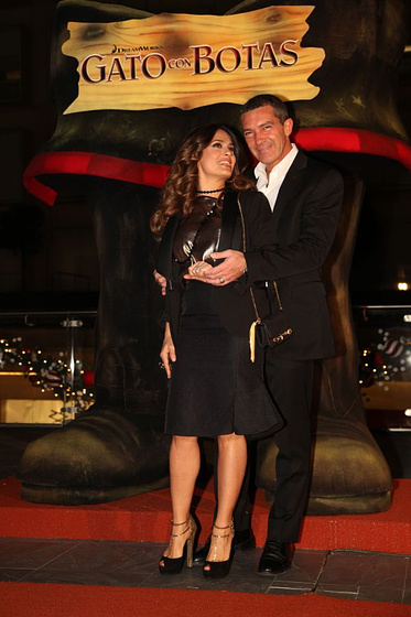 Antonio Banderas y Salma Hayek en El Gato con Botas (Premiere en México. Noviembre 2011)