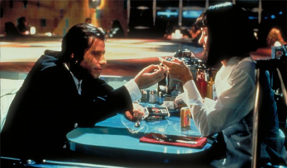 John Travolta y Uma Thurman en Pulp Fiction