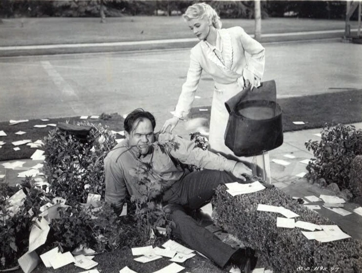 Dick Wessel y Penny Singleton en blondie-s-hero
