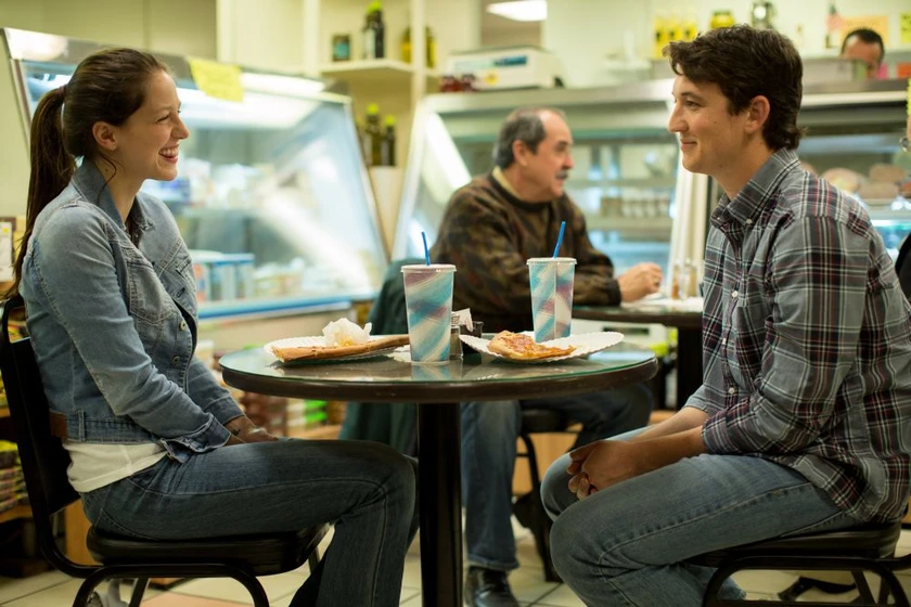 Miles Teller y Melissa Benoist en whiplash