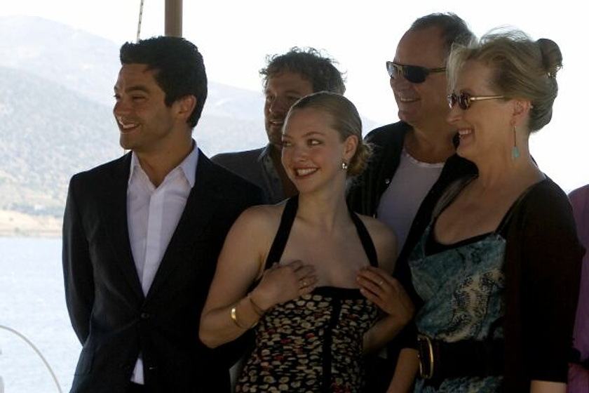 Meryl Streep, Amanda Seyfried y Stellan Skarsgård en Mamma Mia! (Photocall en Atenas (Junio 2008))