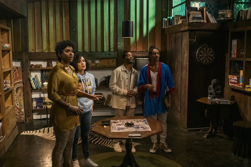 Jermaine Fowler, Dewayne Perkins, Grace Byers y Antoinette Robertson en the-blackening