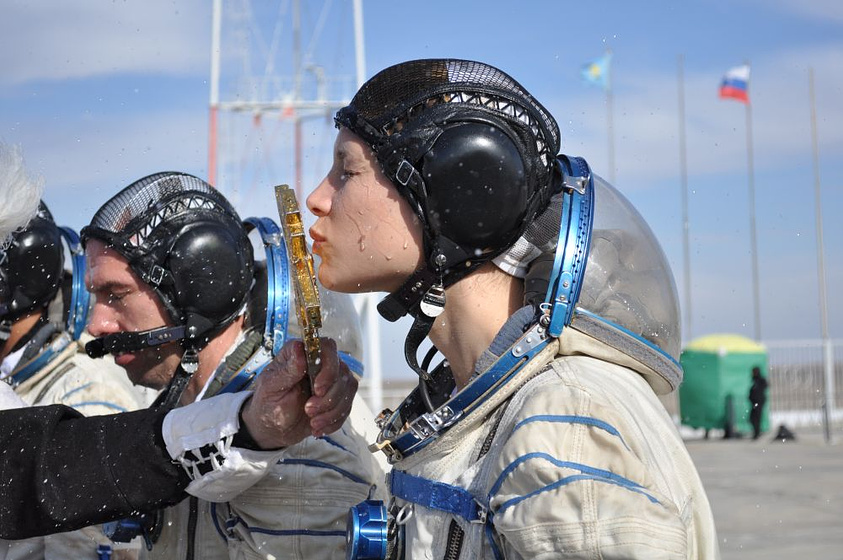 Marie de Villepin en Baikonur
