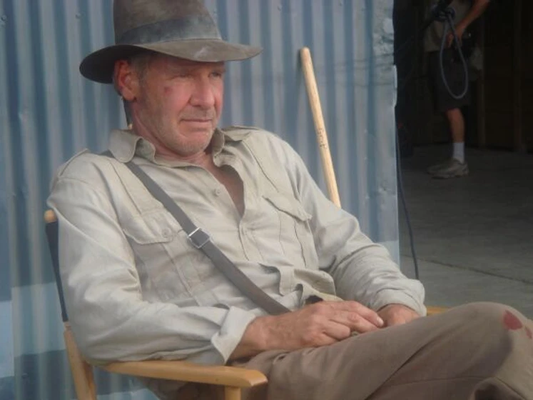 Harrison Ford en Indiana Jones y el Reino de la Calavera de Cristal