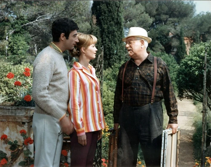 Jean Gabin, Liselotte Pulver y Pierre Vernier en el-falsificador-de-argenteuil