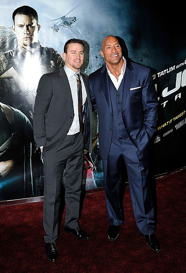 Dwayne Johnson y Channing Tatum en G.I. Joe: La Venganza (Premiere en Londres. Marzo 2013)