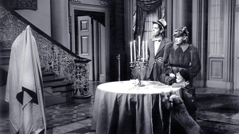 Arthur Lake, Penny Singleton y Larry Simms en blondie-has-servant-trouble
