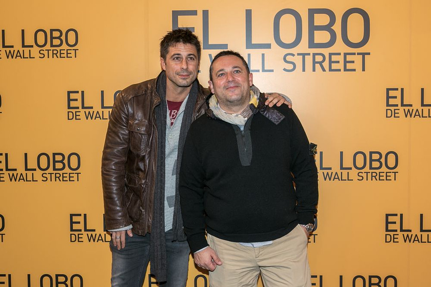 Pepón Nieto y Hugo Silva en El Lobo de Wall Street (Photocall en Madrid. Enero 2014)