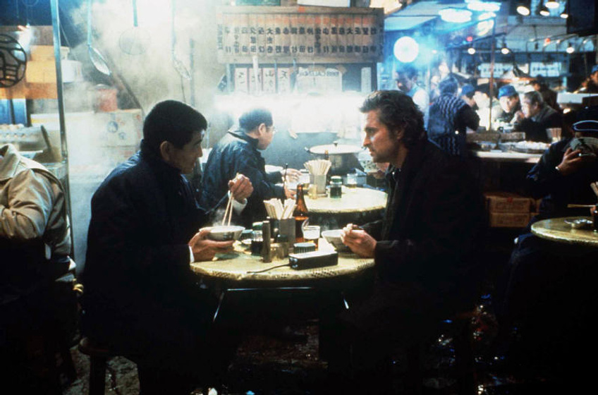 Michael Douglas y Ken Takakura en Black Rain