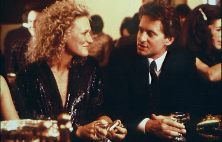Michael Douglas y Glenn Close en atraccion-fatal