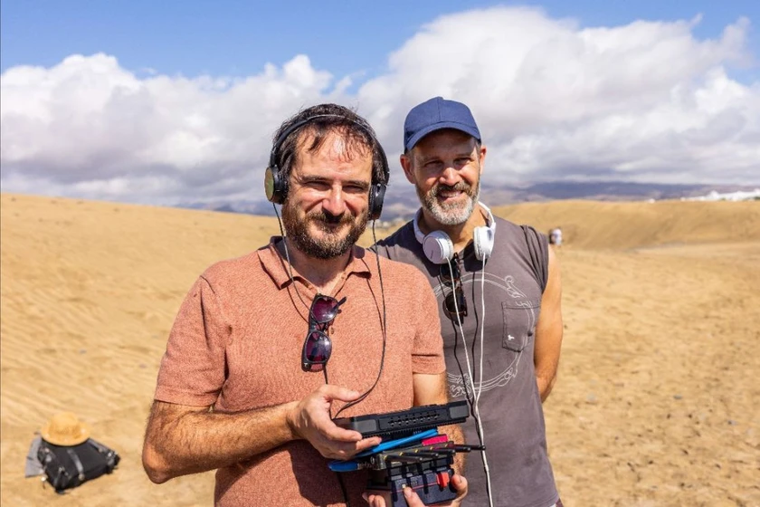 Aitor Arregi y Jose Mari Goenaga en maspalomas (Rodaje)