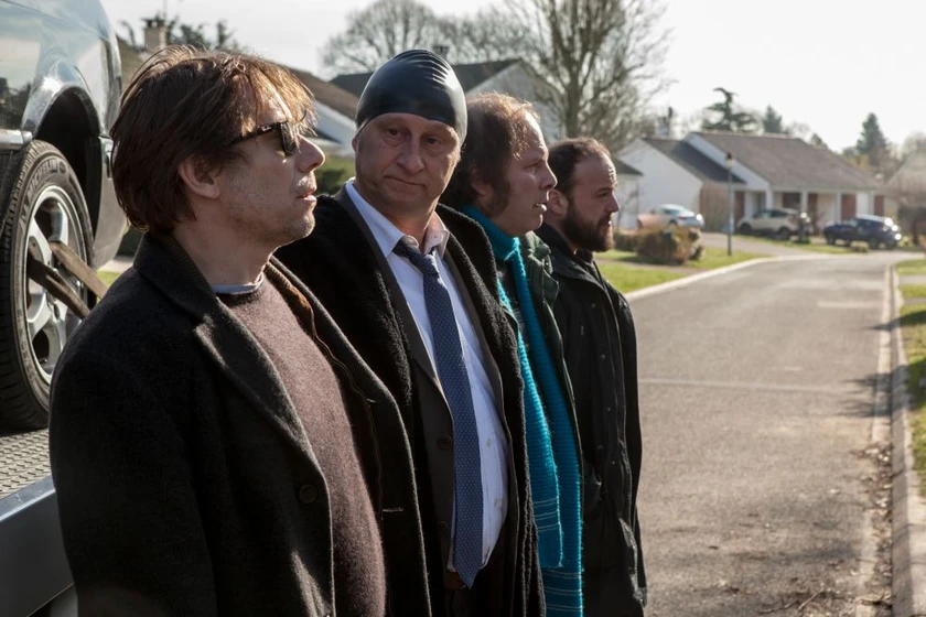 Benoît Poelvoorde, Mathieu Amalric, Philippe Katerine y Alban Ivanov en el-gran-bano