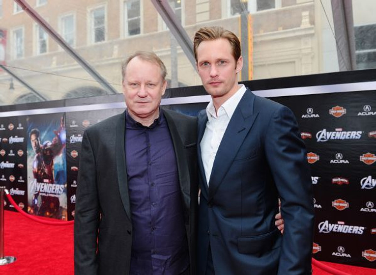 Stellan Skarsgård y Alexander Skarsgård en Los Vengadores (Premiere en Los Angeles. Abril 2012)