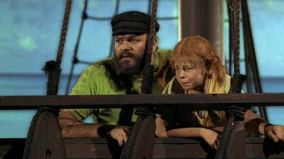 Inger Nilsson y Beppe Wolgers en pippi-en-la-isla-de-taka-tuka