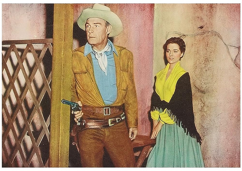 Randolph Scott y Joan Weldon en El Vigilante de la Diligencia