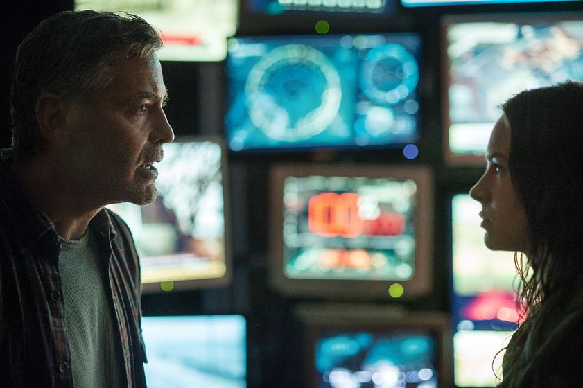 George Clooney y Britt Robertson en Tomorrowland