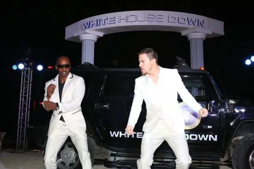 Jamie Foxx y Channing Tatum en Asalto al Poder (Photocall en Cancún. Abril 2013)