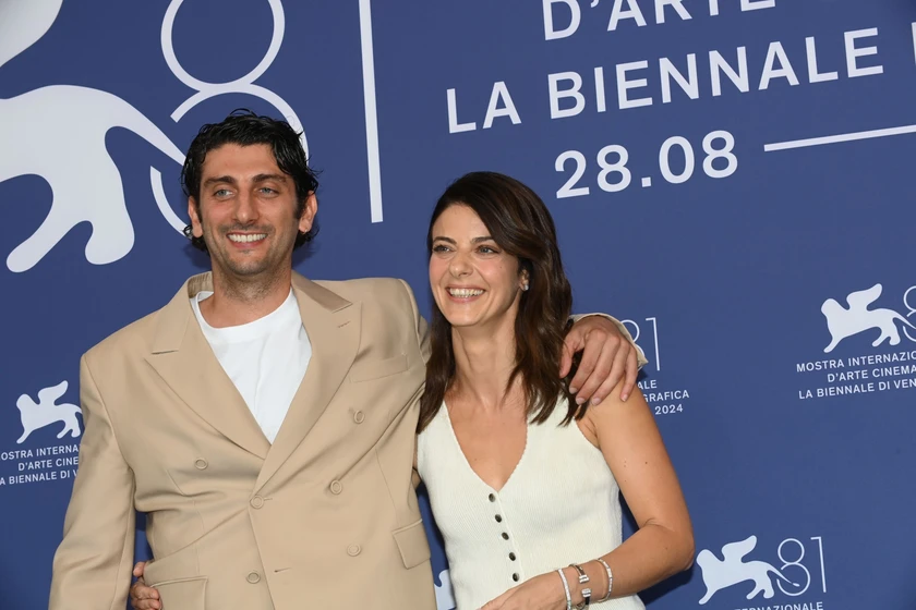 Barbara Ronchi y Pietro Castellitto en diva-futura (Festival de Venezia. Septiembre 2024)