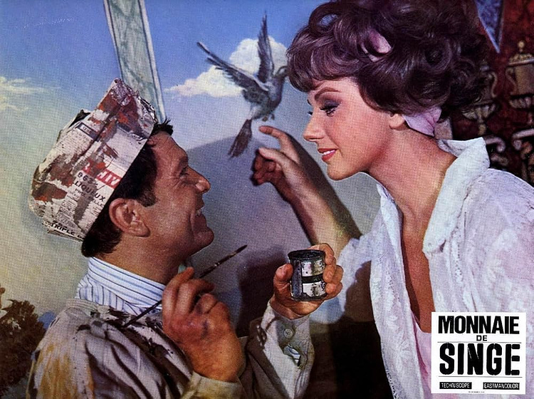 Sylva Koscina y Robert Hirsch en La Viuda Soltera