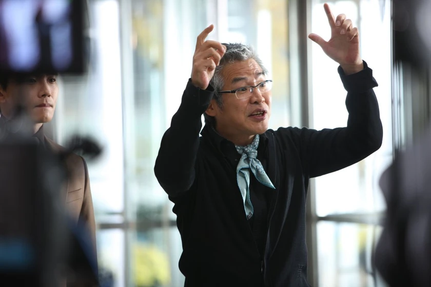 Im Sang-soo en the-taste-of-money (Durante el rodaje)