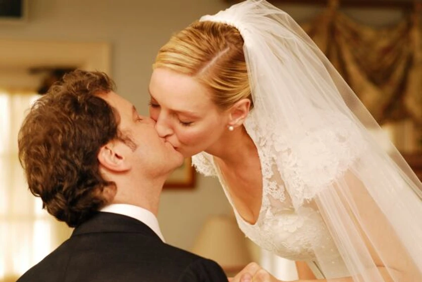 Uma Thurman y Colin Firth en marido-por-sorpresa