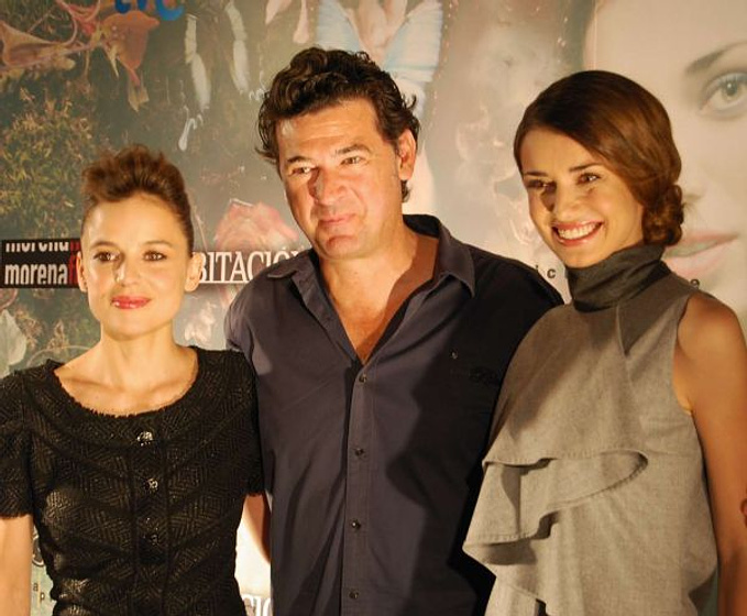 Elena Anaya, Julio Medem y Natasha Yarovenko en Habitación en Roma (Rueda de prensa en Madrid. Mayo 2010)