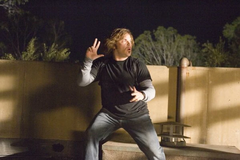 Jack Black en tenacious-d-dando-la-nota