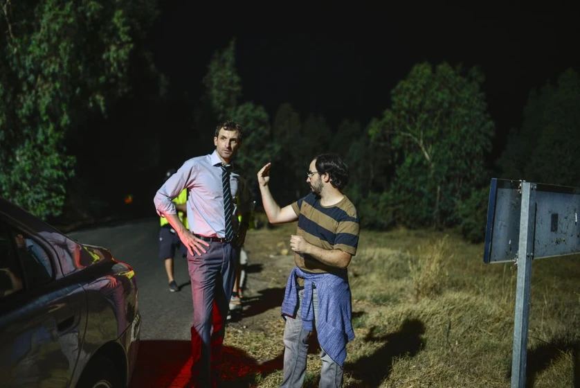 Julián Villagrán y Gonzalo Bendala en cuando-los-angeles-duermen (Rodaje)