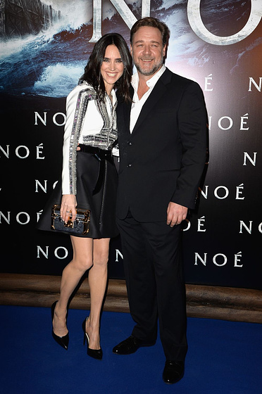 Jennifer Connelly y Russell Crowe en Noé (Premiere en Paris. Abril 2014)