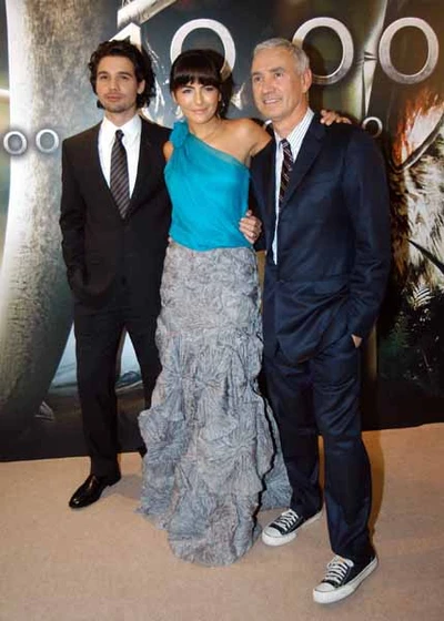 Roland Emmerich, Camilla Belle y Steven Strait en 10-000 (Photocall Madrid (Febrero 2008))