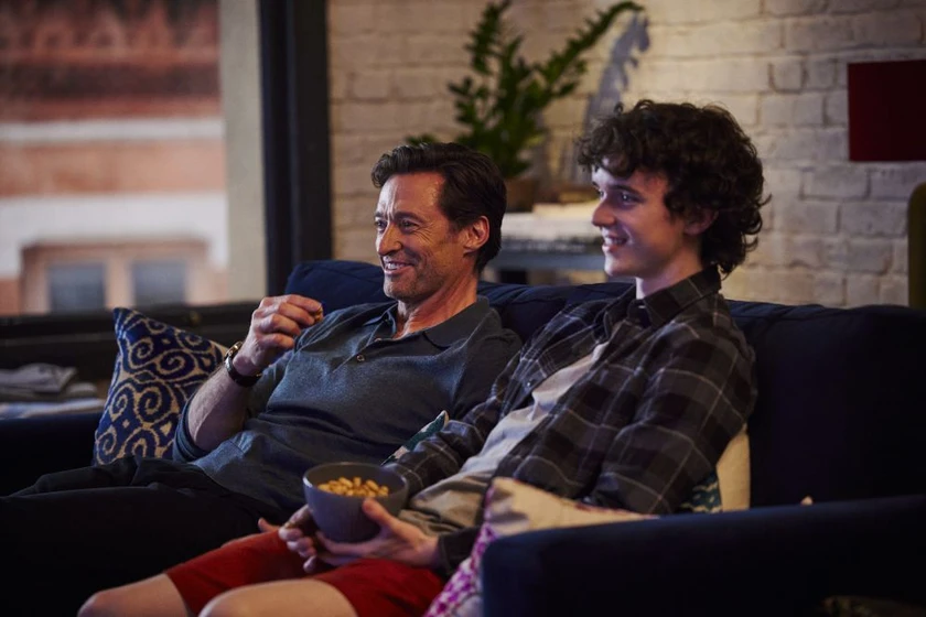 Hugh Jackman y Zen McGrath en el-hijo