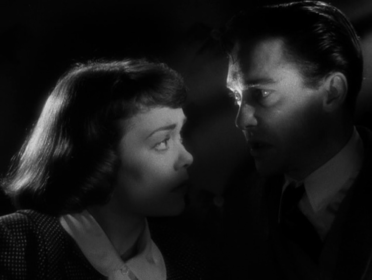Richard Todd y Jane Wyman en Pánico en la escena