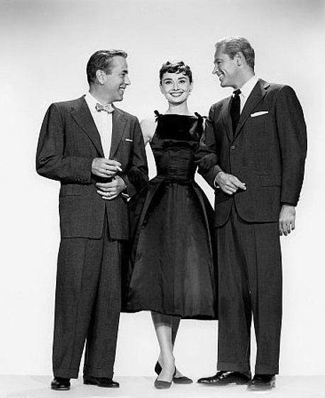 Humphrey Bogart, William Holden y Audrey Hepburn en Sabrina