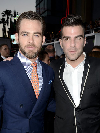 Chris Pine y Zachary Quinto en Star Trek. En la oscuridad (Premiere en Los Angeles. Mayo 2013)