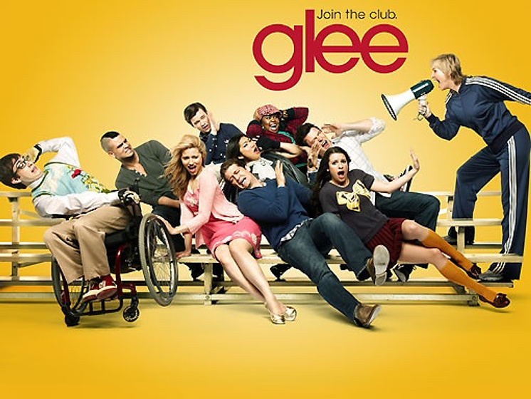 Jane Lynch, Cory Monteith, Lea Michele, Chris Colfer, Dianna Agron, Kevin McHale, Matthew Morrison, Amber Riley, Mark Salling y Jenna Ushkowitz en Glee