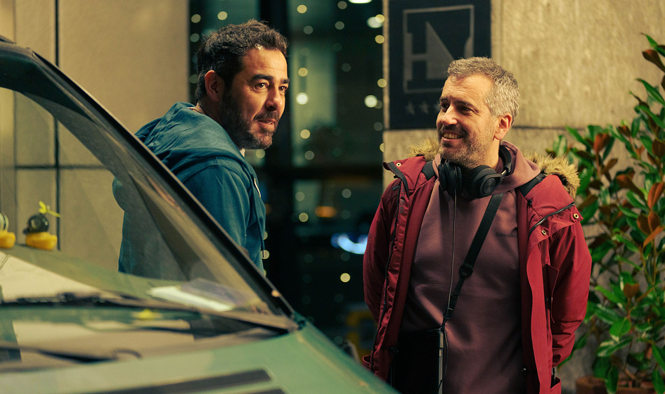 Manuel Sanabria y Pablo Chiapella en Hotel Bitcoin (Rodaje)