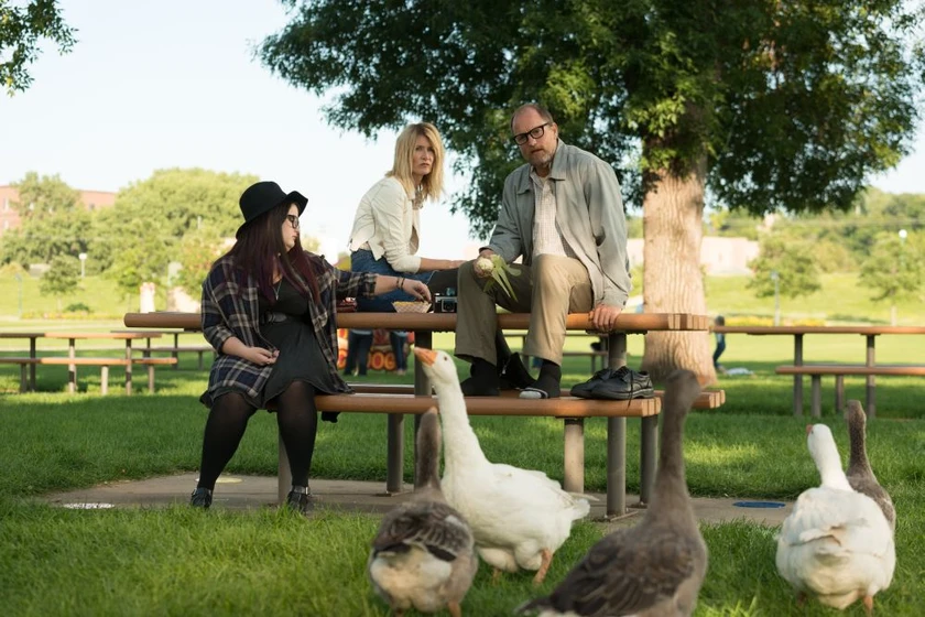 Woody Harrelson, Laura Dern y Isabella Amara en wilson