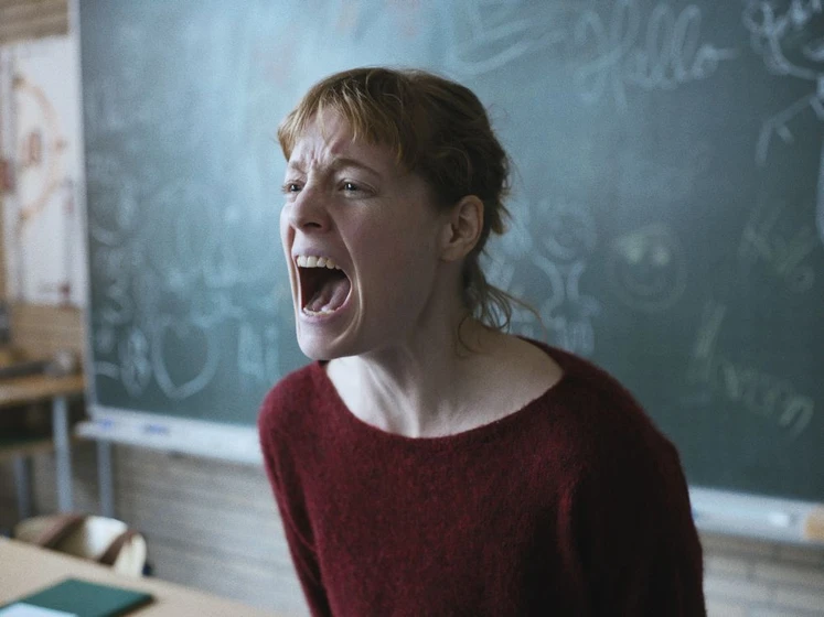 Leonie Benesch en sala-de-profesores